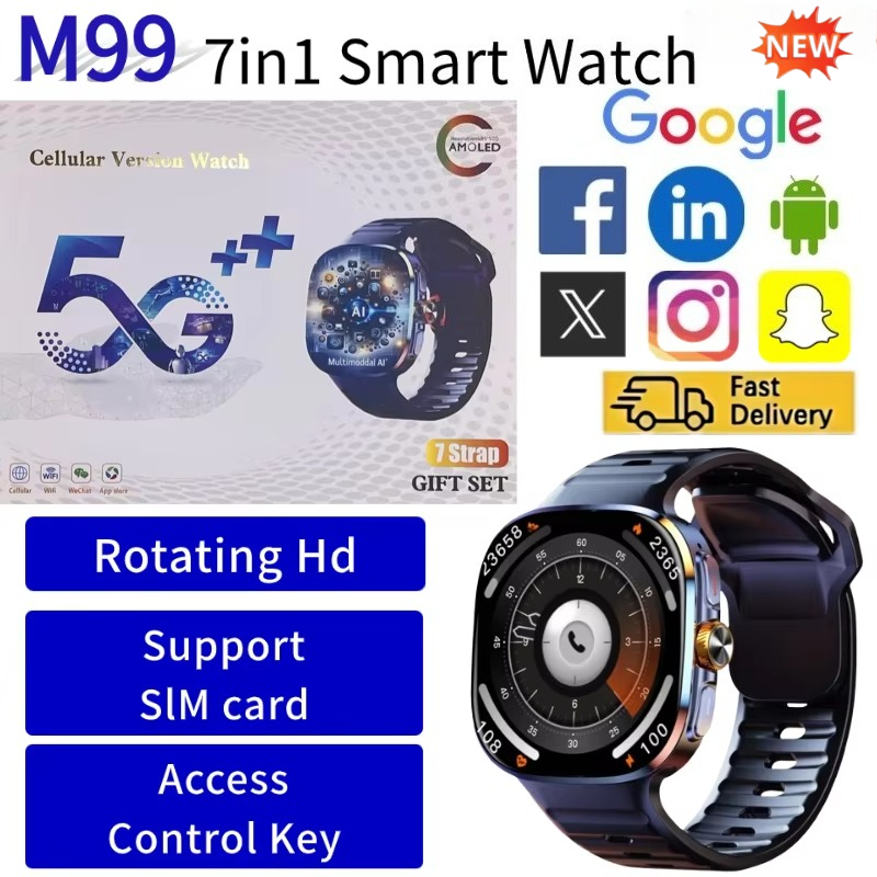 Cycling Heart Rate Monitor - New M99 Smartwatch 5G SIM Card