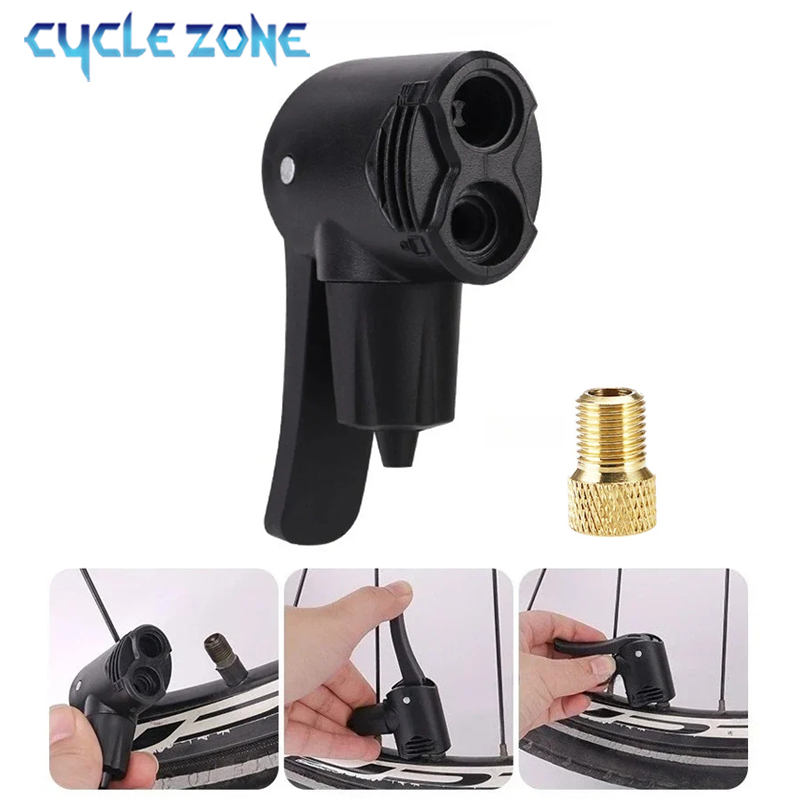 Cycle Zone - 1/2/3/4/5PCS Bicycle Inflation Nozzle Dual Head