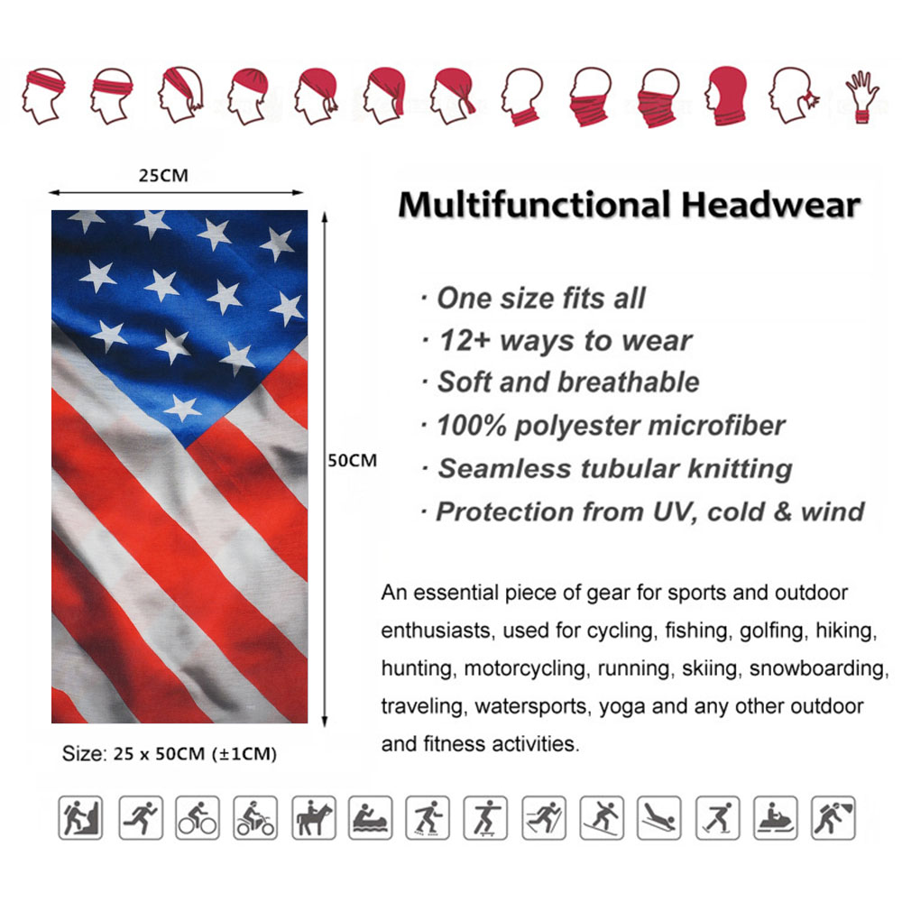 USA Flag Pattern Sun Protectiv - Cycling Protective Gear recension och pris