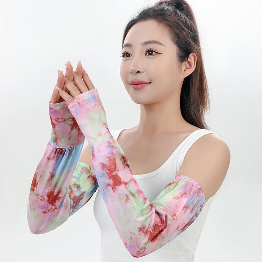 Tie Dyeing Long Ice Silk Sleev - Cycling Gloves recension och pris
