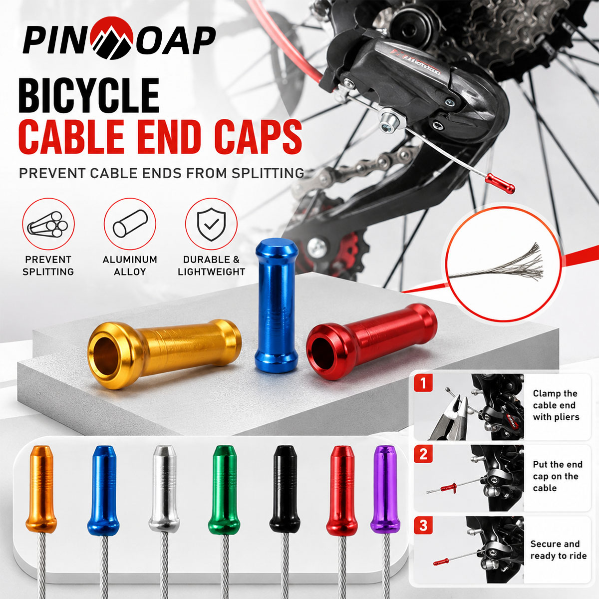 PINMOAP 100PCS Aluminum Bike C - Cycling Gear Tips recension och pris
