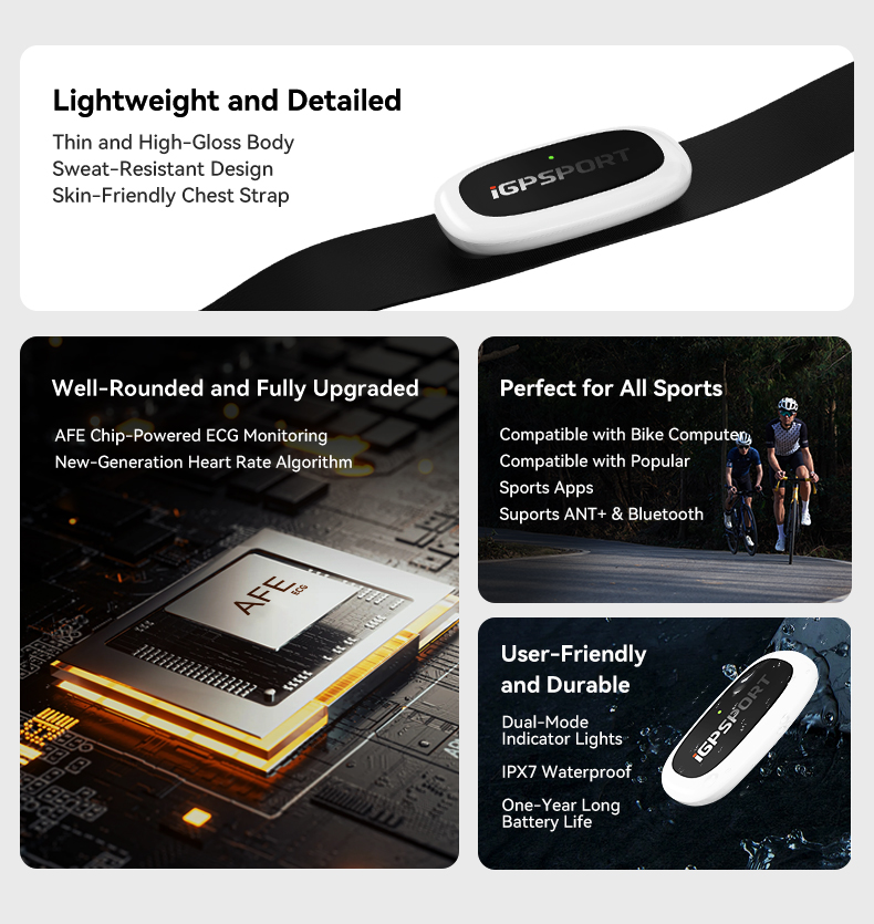 IGPSPORT HR50 Heart Rate Monit - Cycling Heart Rate Monitor recension och pris