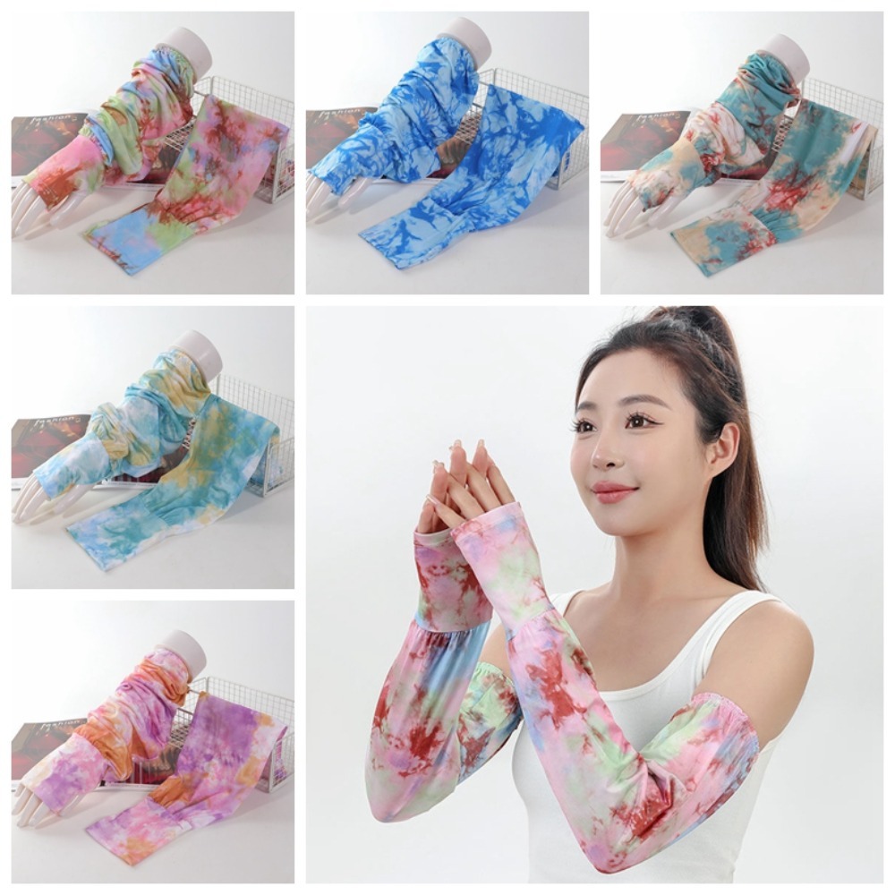 Tie Dyeing Long Ice Silk Sleev - Cycling Gloves recension och pris