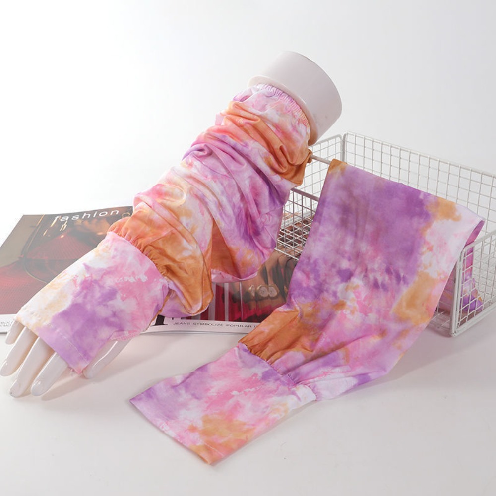 Tie Dyeing Long Ice Silk Sleev - Cycling Gloves recension och pris