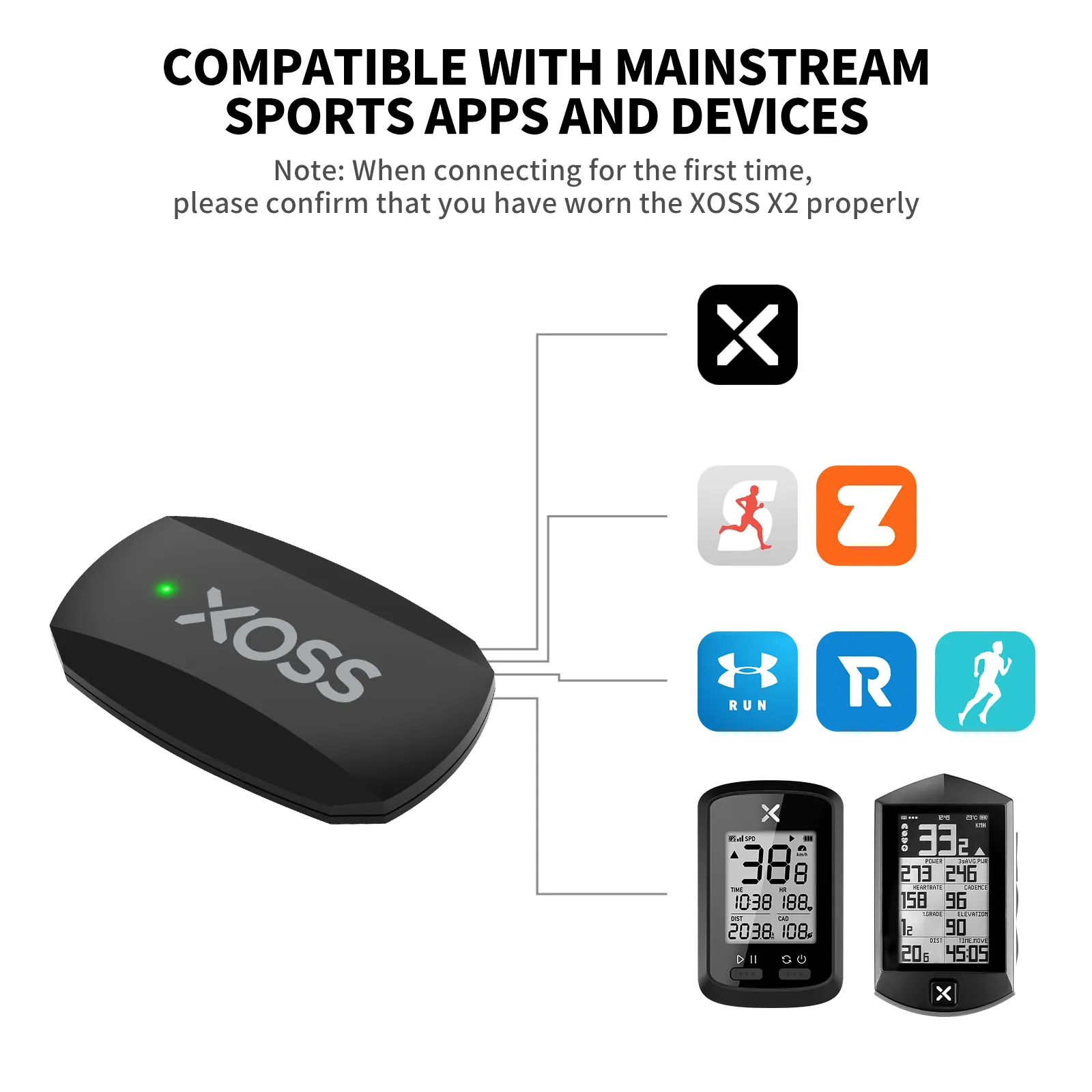 XOSS X2 Chest Strap Heart Rate - Cycling Heart Rate Monitor recension och pris