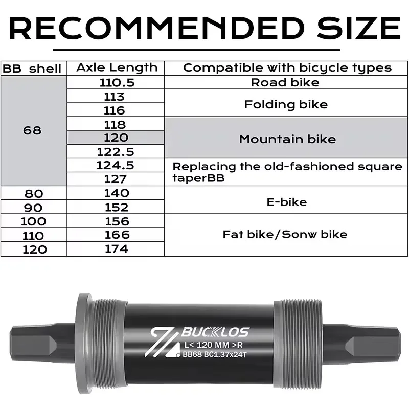 BUCKLOS BB68 Square Hole Botto - Cycle Zone recension och pris