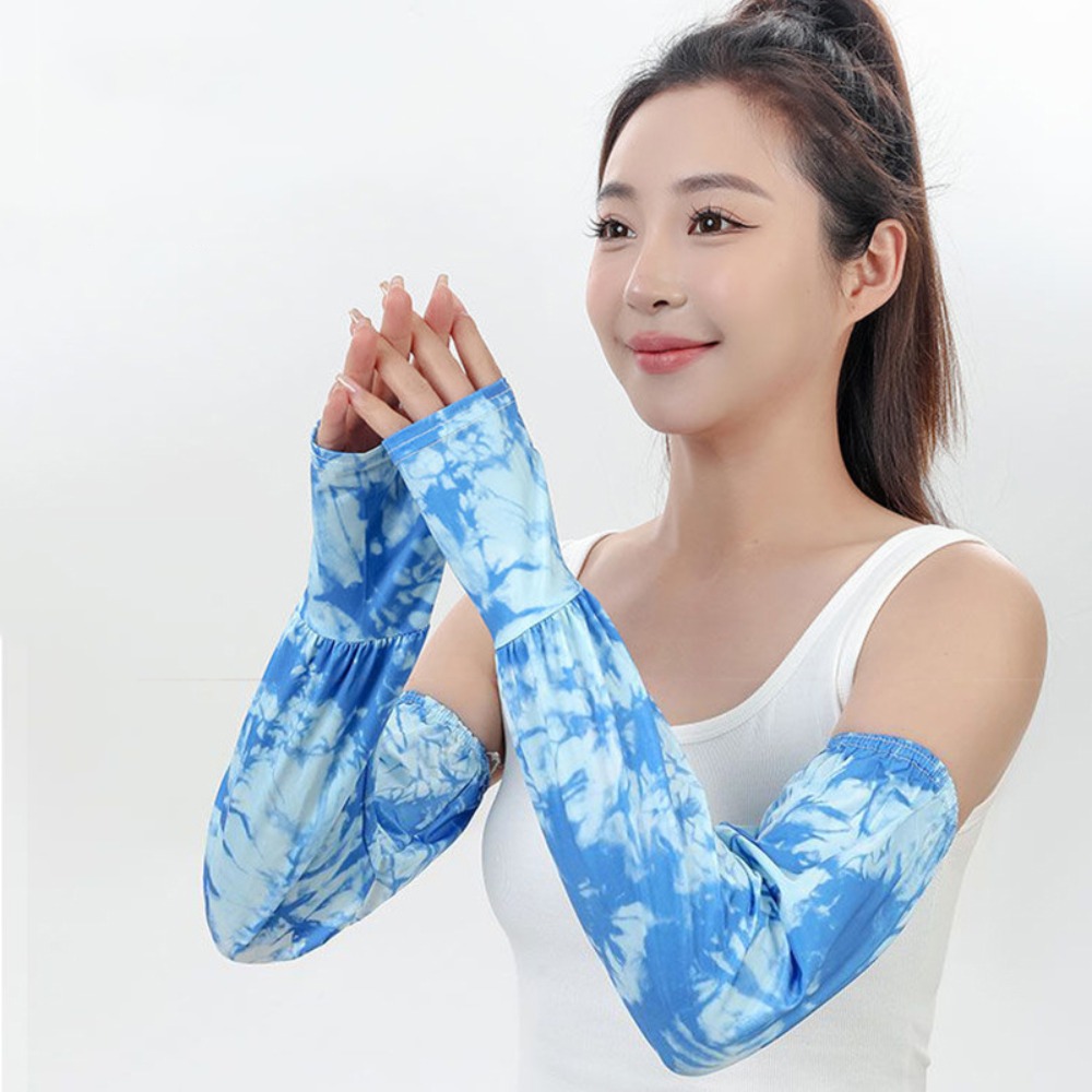 Tie Dyeing Long Ice Silk Sleev - Cycling Gloves recension och pris